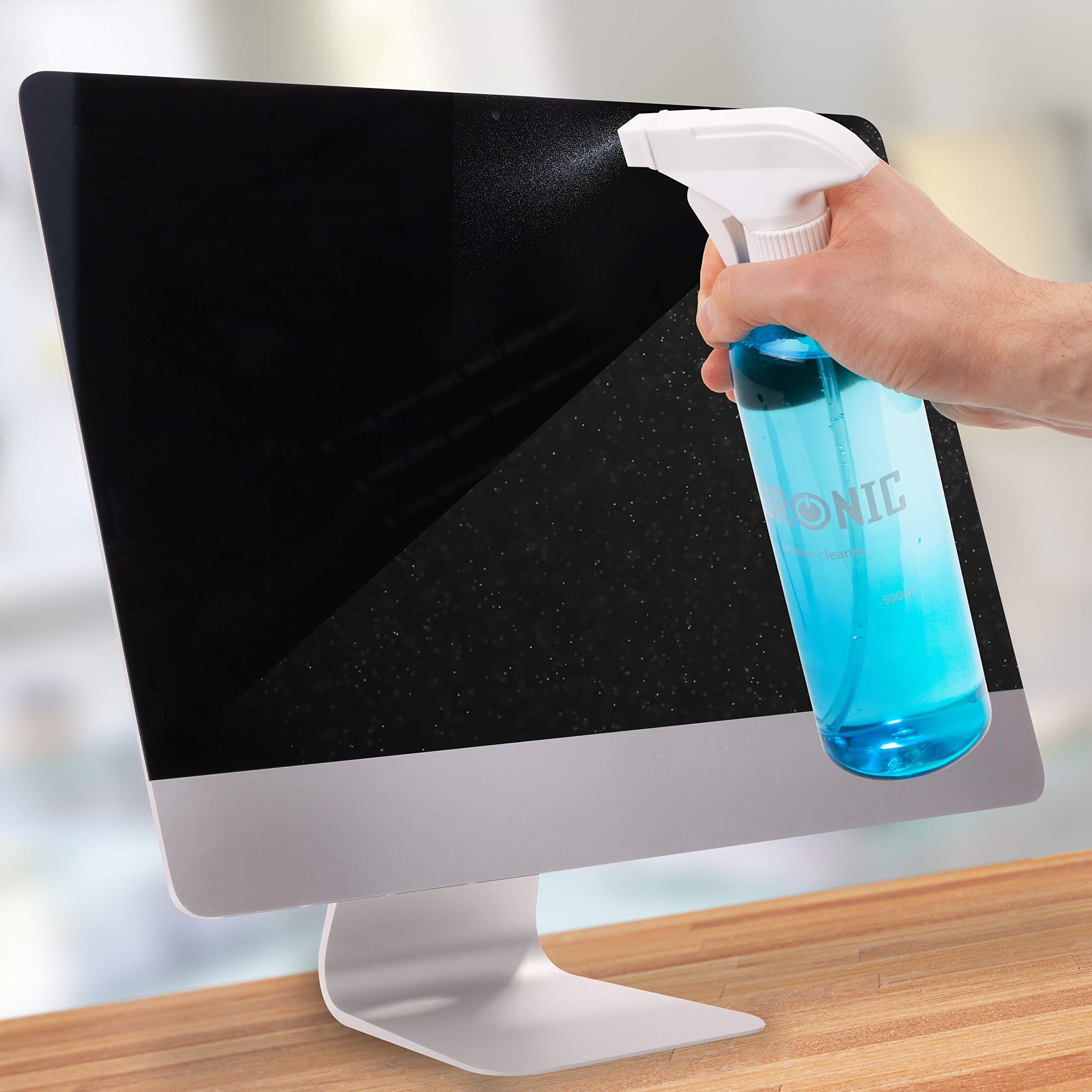 Duronic Screen Cleaner Kit SCK103, 200ml Cleaning Spray for LCD/TFT/LED/Plasma/OLED Televisions and Computer Monitors with Microfibre Cloth Ideal for Laptops, Smartphones, Televisions, Tablets