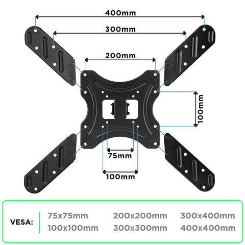 Duronic TV Wall Bracket Mount featuring extension arms for various mounting configurations.