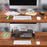 Duronic Monitor Stand Riser with Drawer DM072 | Laptop and Screen Platform for Desktop | Metal Support for PC Computer Monitor | Ergonomic Office Desk Shelf | 10kg Capacity | Black | 33x26cm