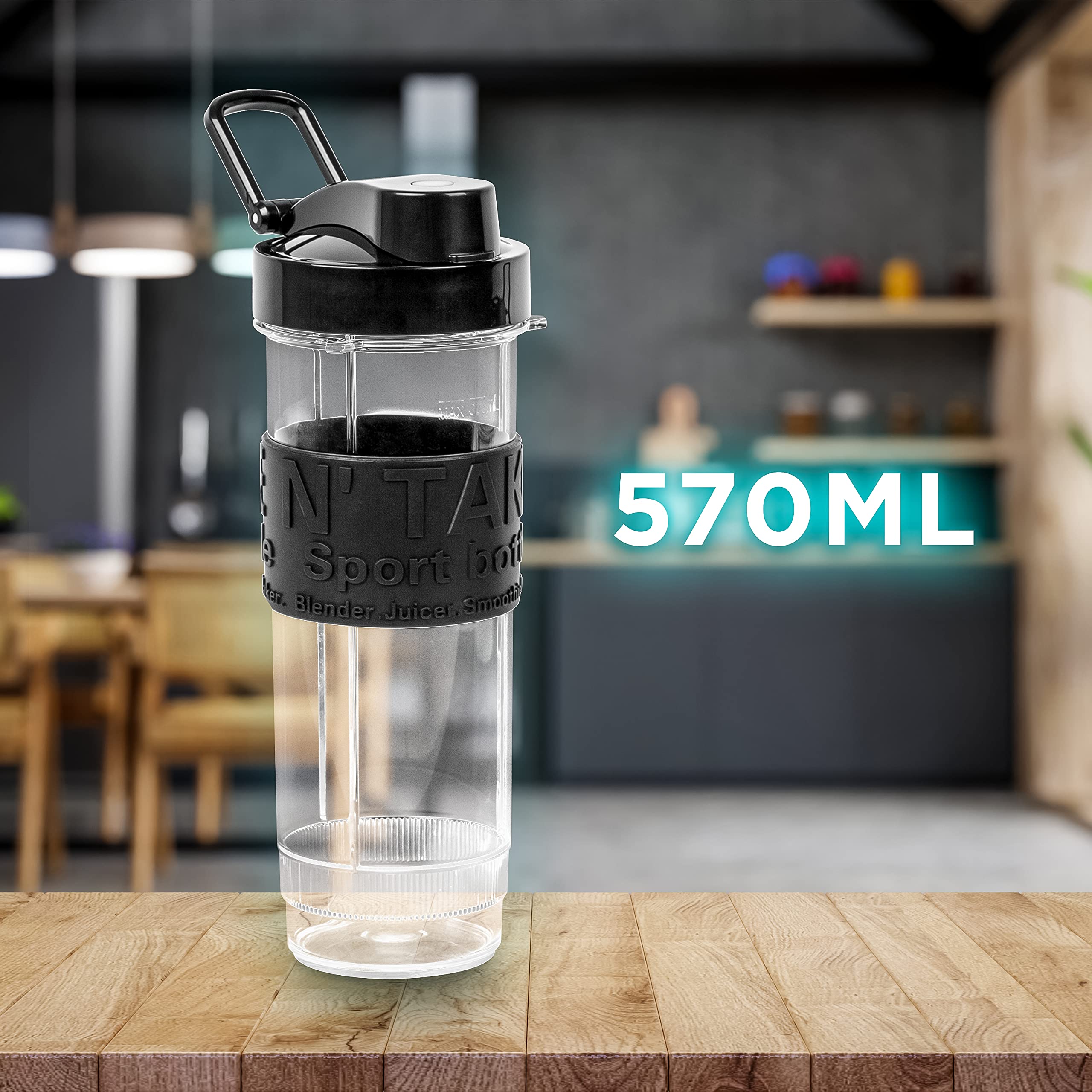 Duronic Blender Spare Bottle 570ml BB5, 570ml Water Bottle For Duronic BL530 and BL540 Blenders Only, BPA Free, Ideal for Camping, Gym, Travel, Hiking - Large
