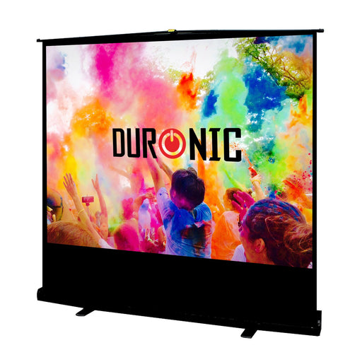 Duronic Projector Screen FPS80/43 - 80" Floor Projection Screen | School | Theatre | Cinema | Home Matte White Screen (:163cm(w) X 122cm(h) Portable Freestanding - 4K / 8K Ultra HDR 3D Ready (4:3)…