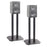 Duronic Speaker Stand (pair) SPS1022-40 | SMALL 40cm | Set of 2 Steel Base Supports for Stereo Loudspeakers | Floor/Table Standing with Spikes, Shoes and Pads | Insulating | Black | For Better Audio