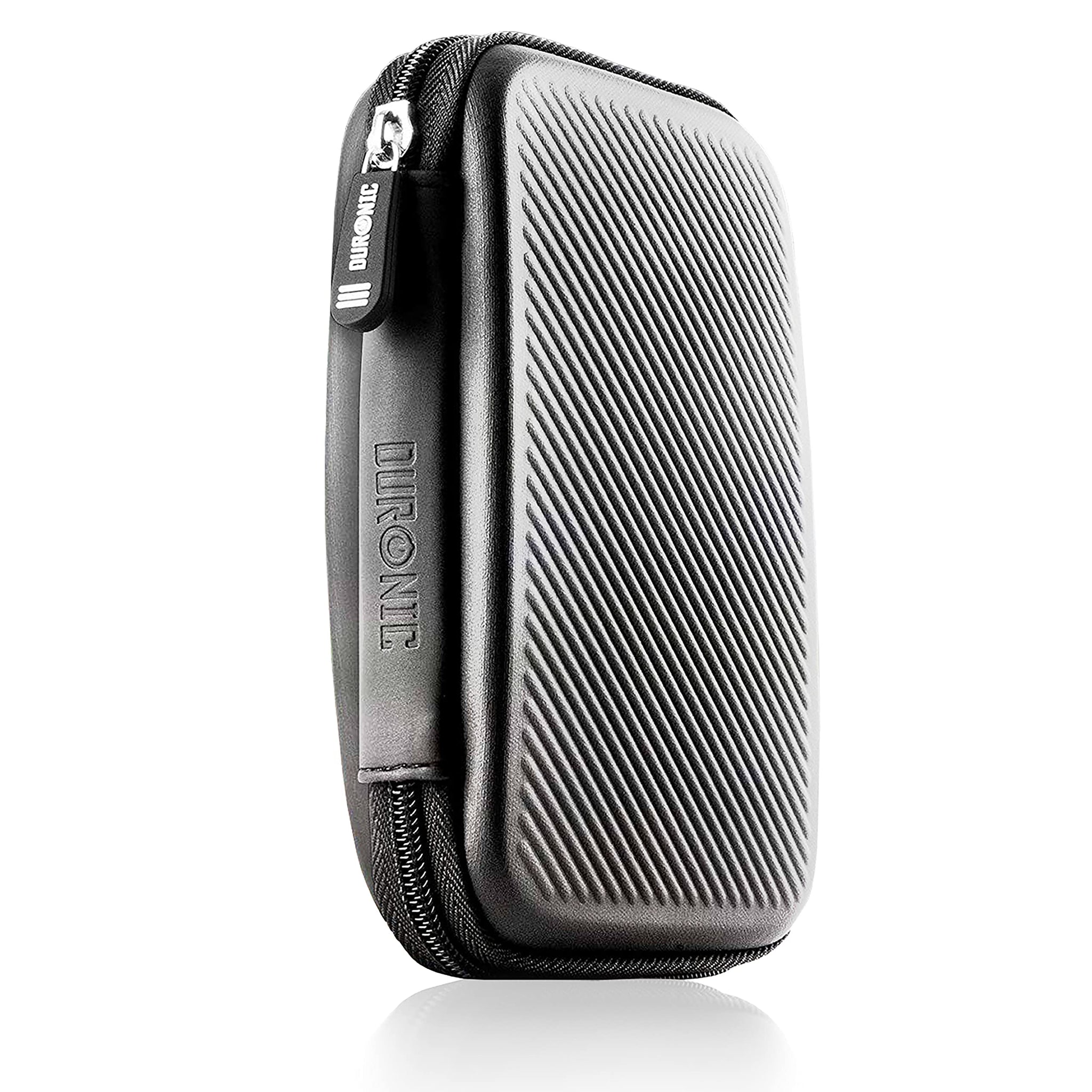 Duronic Portable Hard Drive Case HDC2 /GY Grey EVA Travel Case for Charger Adapter Power Bank SSD Storage Pouch for Seagate, WD, UnionSine, Toshiba, Sandisk, Samsung Drives 500GB to 5TB