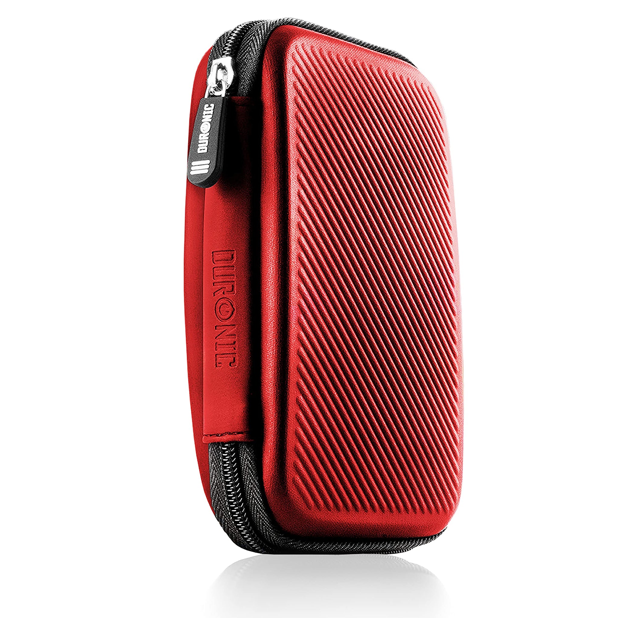 Duronic Portable Hard Drive Case HDC2 /RD Red EVA Travel Case for Charger Adapter Power Bank SSD Storage Pouch for Seagate, WD, UnionSine, Toshiba, Sandisk, Samsung Drives 500GB to 5TB