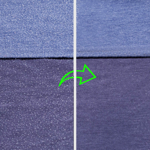 Duronic Fabric Shaver with before and after comparison