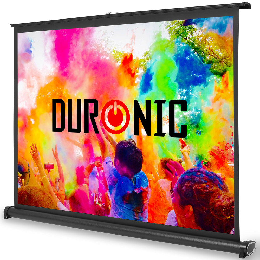 Duronic Projection Screen DPS40 /43 Portable Desktop 40" display 4:3 Ratio Projection Screen for School, Theatre, Home Cinema, 81 X 61cm HD 4K 8K Ultra HDR 3D