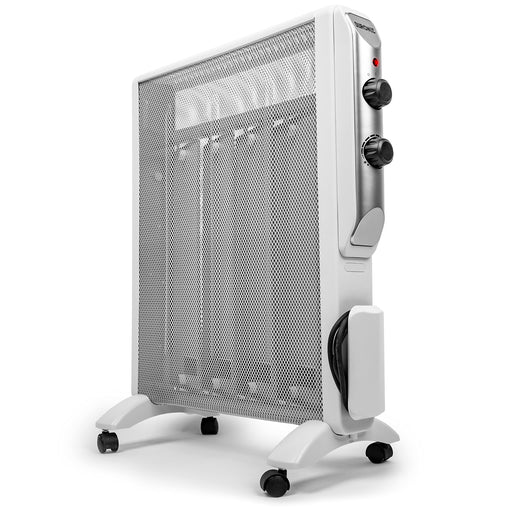 Duronic Electric Heater HV220 WE with Mica Panels, 2000W / 2kW, Radiant Micathermic Heater, Convector Heater with Thermostat, 2 Heat Settings, Oil Free Heater - White