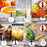 An overview of four immersion blender models (HB35B, HB35C, HBS35, and HBA35) showcasing their specific attachments for blending soups, frothing drinks, spiralizing vegetables, whisking, mashing, and food processing.