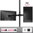 Duronic 4 Screen Monitor Stand with 360-degree rotation, supporting up to four 17.6-pound screens.