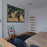 Duronic BPS40 /43 bar projector screen installed on home wall watching movie