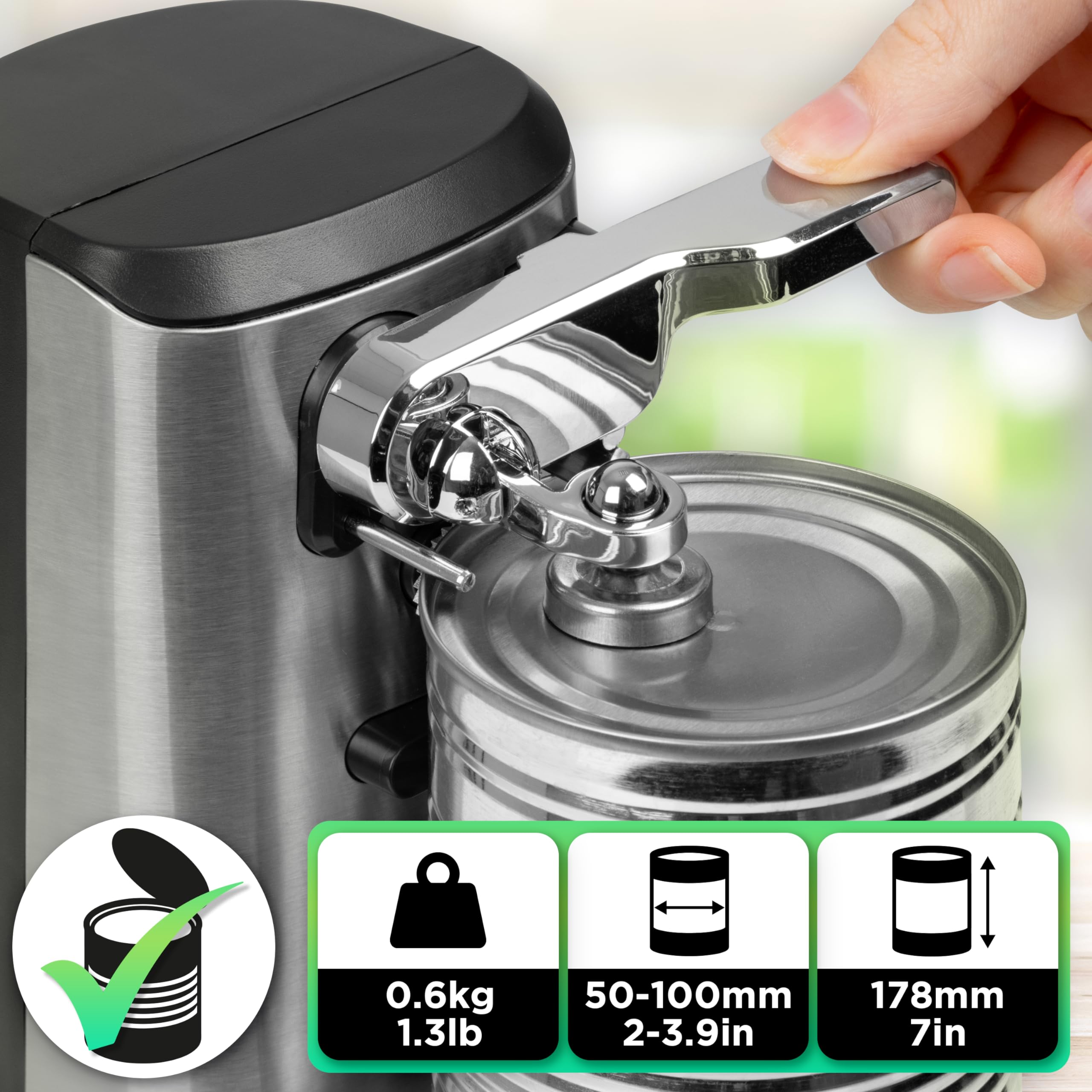 Duronic CO60 automatic tin opener for appropriate tin can sizes and weight