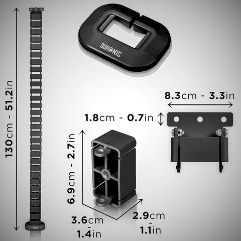 Duronic Cable Management Spine dimensions for standing desk management.