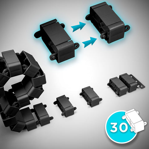 Duronic Cable Management Spine drag chain link segments.