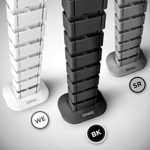 Duronic Cable Management Spine in three colors.