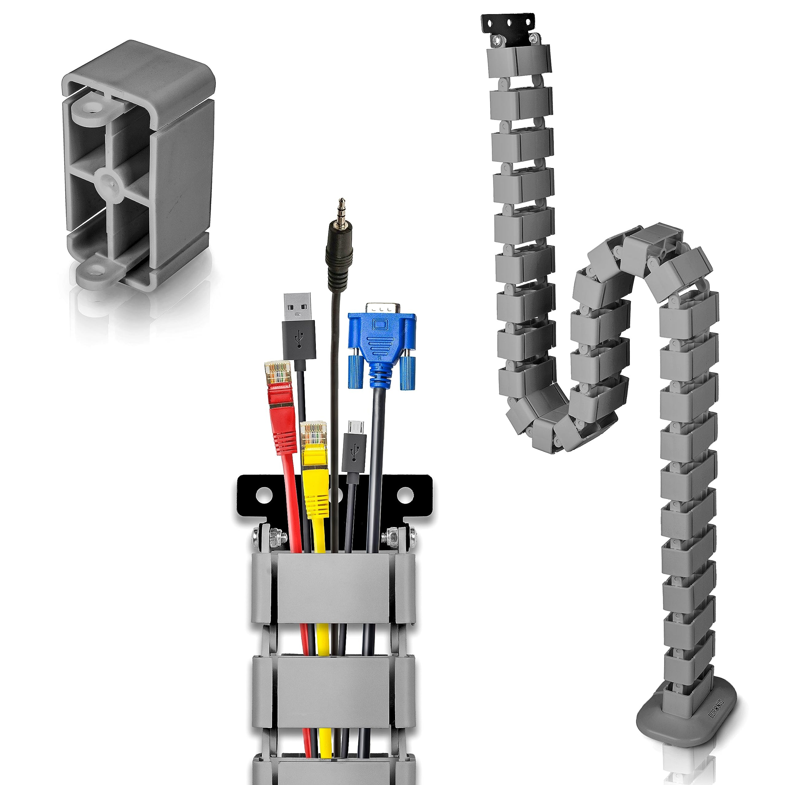 Duronic Cable Management Spine CM1DM SR, Cable Snake for Standing Desk