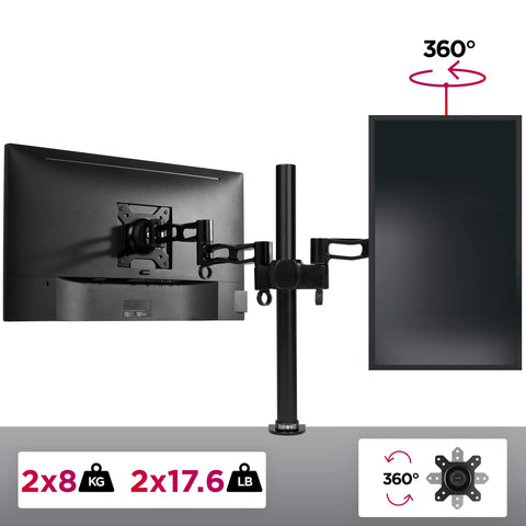 Duronic Computer Monitor Arms Stand with product dimension