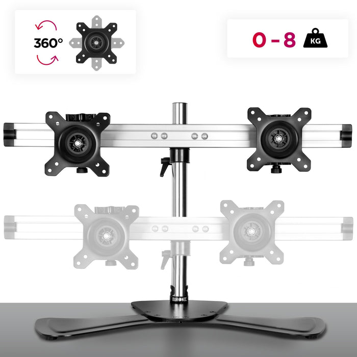 Duronic Computer Monitor Arms Stand with product weight and 360 degrees rotation