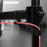 Duronic Computer Monitor Arms with red cable managed through plastic clips
