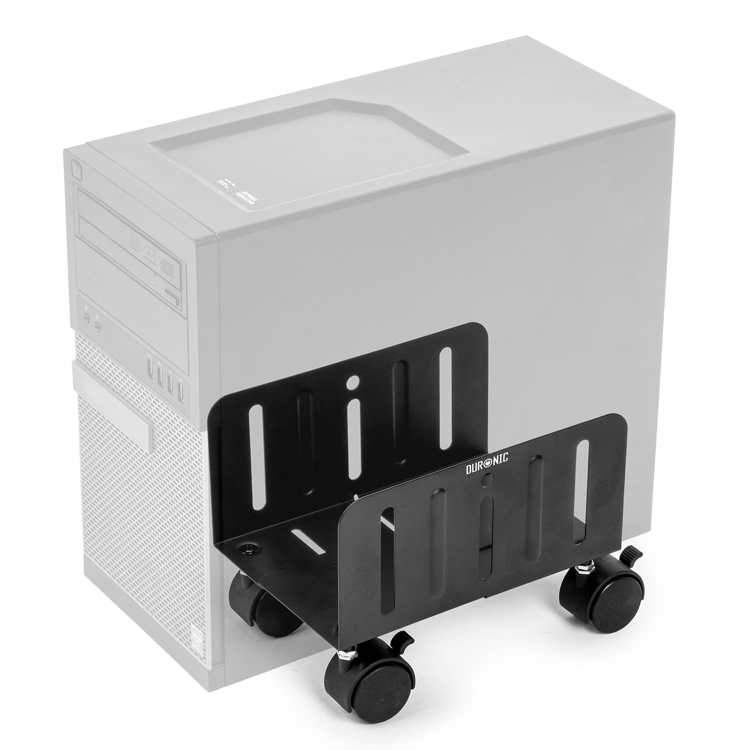Duronic Computer Tower Stand DMHD2, CPU PC Rolling Stand with 4 Lockin