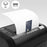 Duronic Cross Cut Paper Shredder destroying a stack of nine sheets and a plastic credit card.