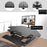 Duronic DM05D5 Corner Sit-Stand  Desk featuring a monitor mount and a built-in keyboard tray.