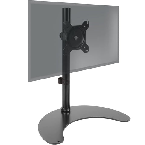 Duronic DM15D1 Monitor Stand with adjustable VESA mount, center pole, and stable semi-circle weighted base.