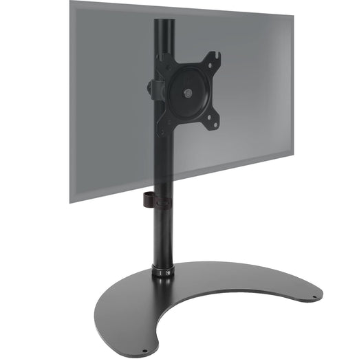 Duronic DM15D1 Monitor Stand with adjustable VESA mount, center pole, and stable semi-circle weighted base.