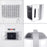 Duronic Dehumidifier highlighting its rear air filter, removable water tank with a transparent window, digital control panel, and sturdy top carry handle.