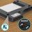 Duronic Digital Kitchen Scales showing non-slip feet and the 2xAAA battery compartment open.