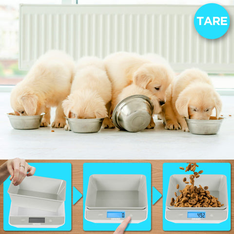 Duronic Digital Kitchen Scales with a demonstration of a digital scale's tare function.