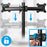 Duronic Dual Arm Holder with adjustable height arms and a quick-release lever for easy positioning.