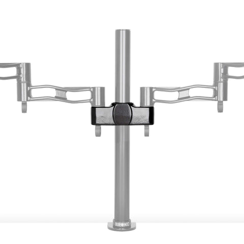 Duronic Dual Arm Holders howing the central pole, black bracket, and adjustable arms.