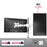 Duronic Dual Monitor Stand holding two screens, 17.6lb capacity per arm with 360-degree rotation.