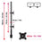 Duronic Dual Monitor Stand with 34.5-inch pole, VESA 75/100, fitting 13 to 32-inch screens.