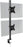 Duronic Dual Monitor Stand with adjustable VESA plates and heavy-duty steel C-clamp base.
