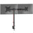 Duronic Dual Monitor Stand with adjustable arms, VESA plates, and a sturdy black C-clamp.