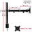 Duronic Dual Monitor Stand with measurements, VESA 75/100 compatibility, and 13" to 27" screen capacity.