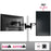 Duronic Dual Spare Arm Set holding two screens, 8kg capacity per arm, with 360-degree rotation feature.