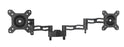 Duronic Dual Spare Arm Set with adjustable VESA plates and cable management clips for desk setups.
