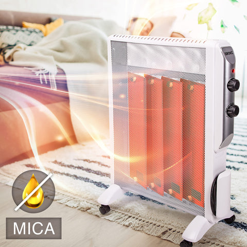 Duronic Electric Heater featuring oil-free mica heating technology.