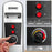 Duronic Electric Heaters with dual red power switches and adjustable thermostat temperature dial.