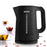 Duronic Electric Kettle featuring a clear water level window and three tea cups.