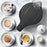 Duronic Electric Kettle surrounded by four assorted tea cups, cream, and sugar.