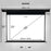 Duronic Electric Projector Screen displaying full sizing dimensions and aspect ratio.