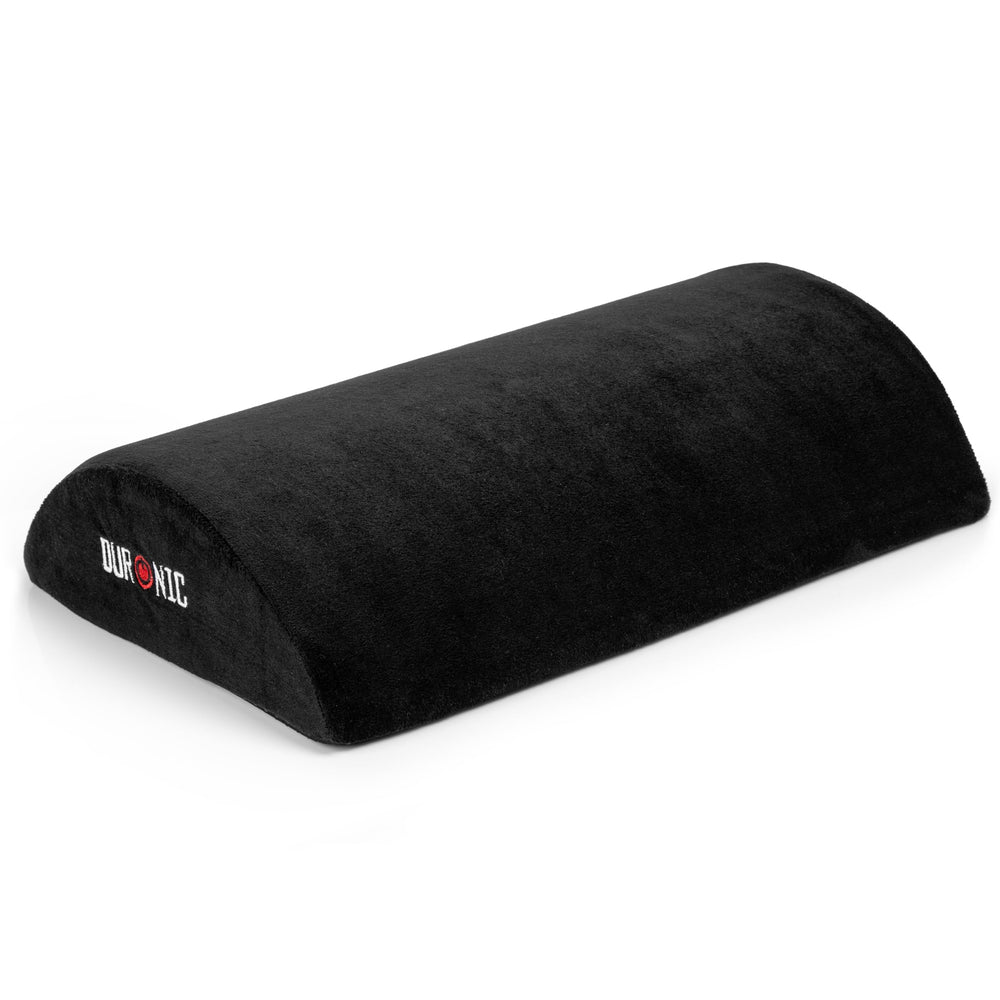 Duronic Ergonomic Footrest  with a soft velvet cover, designed for ergonomic under-desk support.