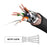 Duronic Ethernet Cable with a durable black jacket, braided shielding, and individual foil-wrapped copper twisted pairs for maximum interference protection.