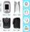 Duronic Fingertip Pulse Oximeter with product dimension, black carrying pouch, lanyard, and AAA batteries