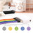 Duronic Green Ethernet Cable 10M connects various color-coded network cables to icons representing a telephone, computer, PlayStation, printer, and Xbox to demonstrate organized device connectivity.