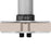 Duronic Grommet mount monitor arm base securely attached through a wooden desk with dual bolts.