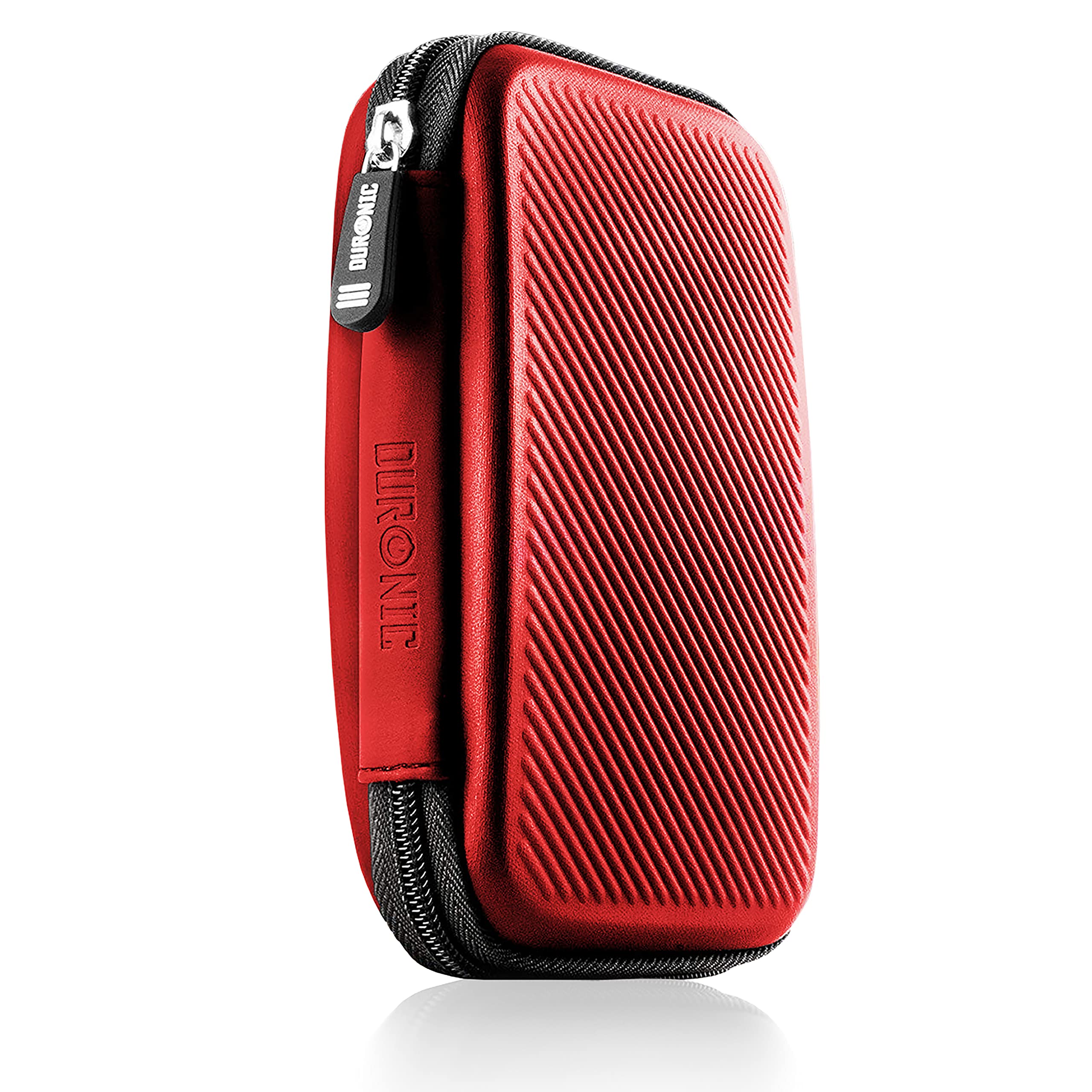 Duronic HDC2 /RD portable hard drive case for hard drives, SSD, chargers, adapters, cables